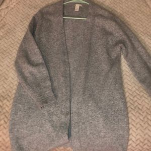 Grey mesh cardigan